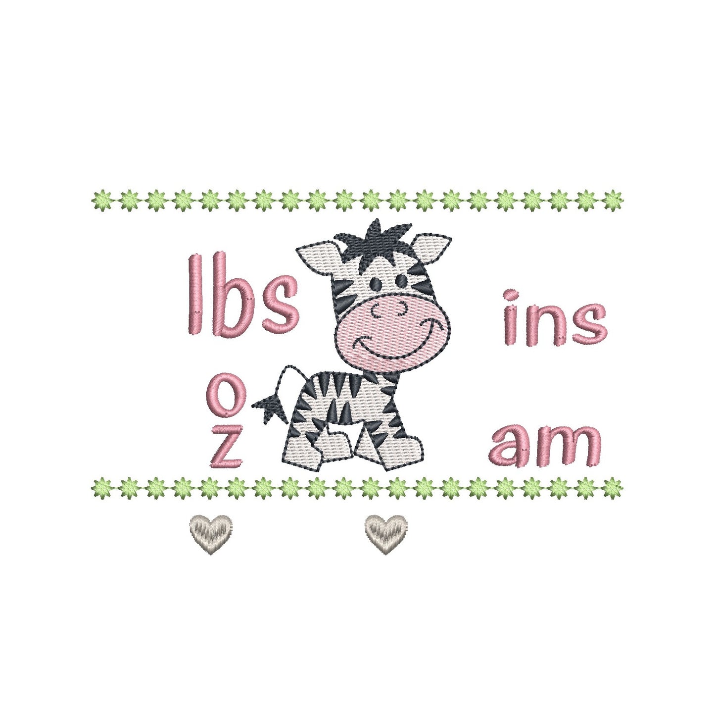Baby Birth Announcement -Custom Embroidery Design by rosiedayembroidery.com