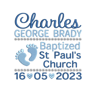 Baptism announcement template machine embroidery design by rosiedayembroidery.com