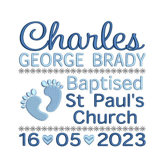 Baptism announcement template machine embroidery design by rosiedayembroidery.com