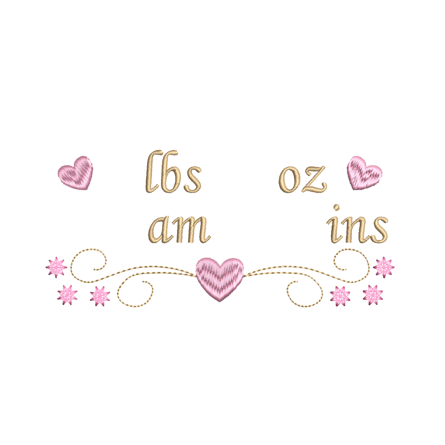 Baby birth announcement machine embroidery design by rosiedayembroidery.com