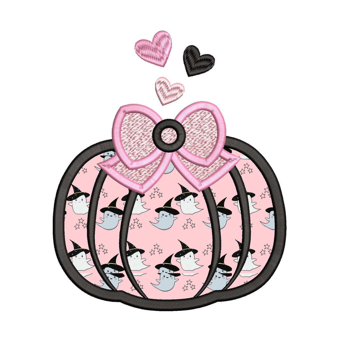 Halloween pumpkin applique machine embroidery design by rosiedayembroidery.com