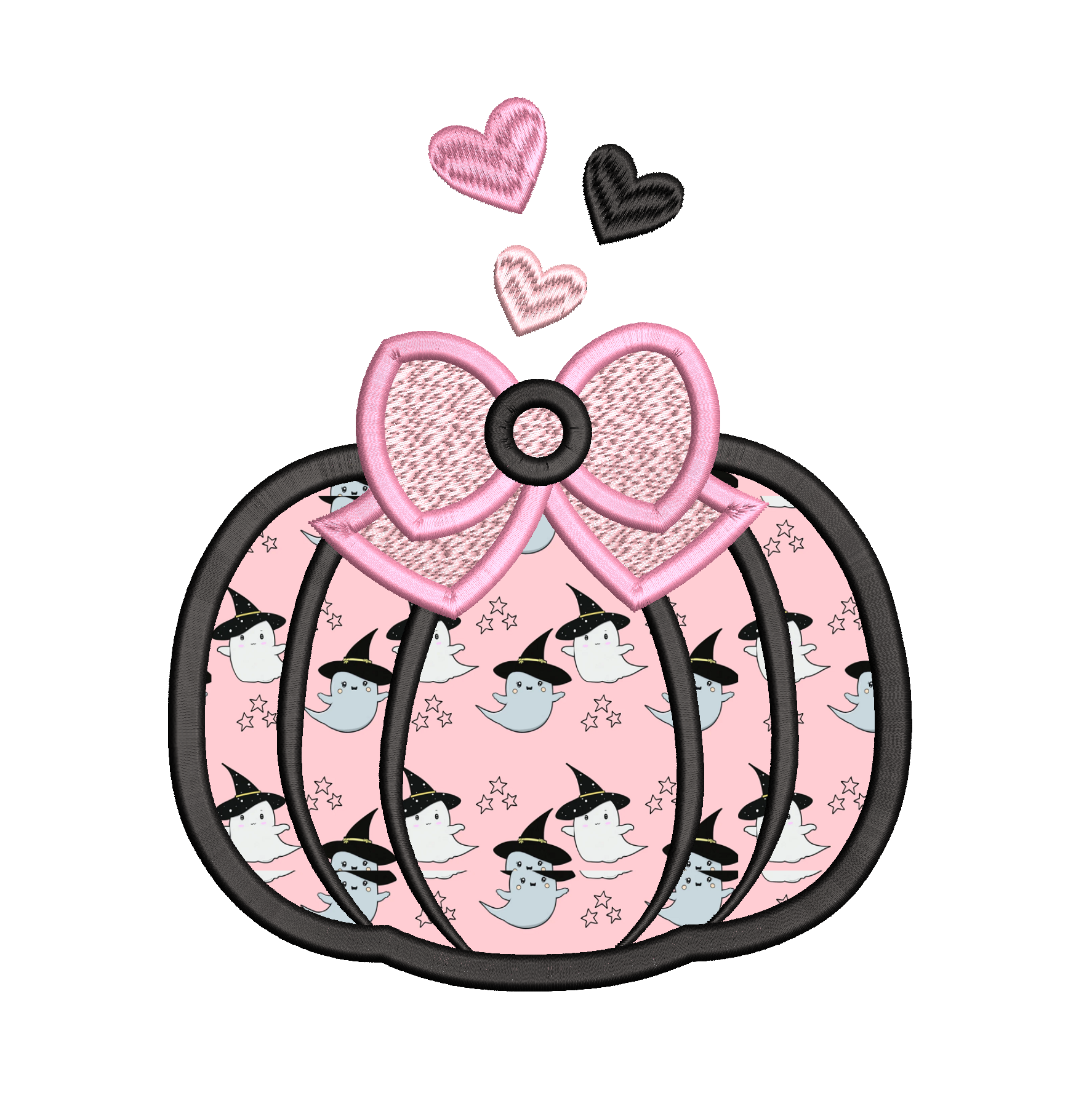 Halloween pumpkin applique machine embroidery design by rosiedayembroidery.com