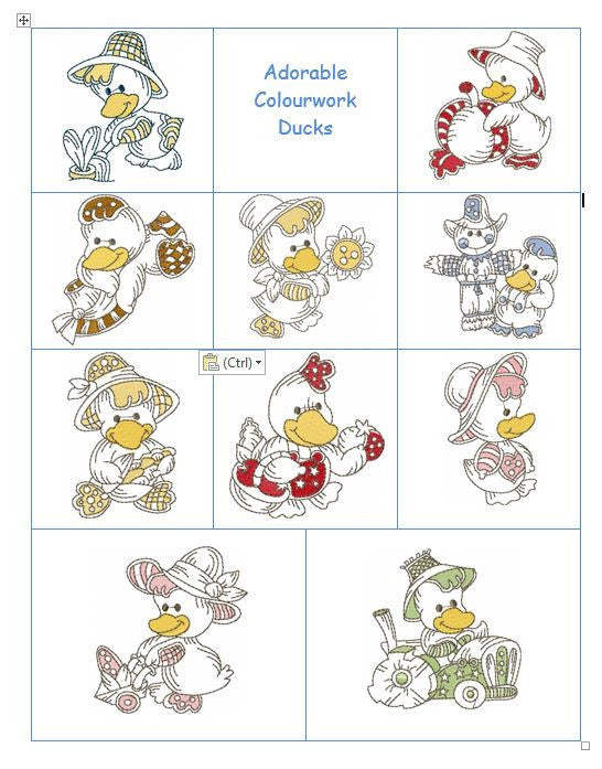 Cute duckling machine embroidery designs by embroiderytree.com