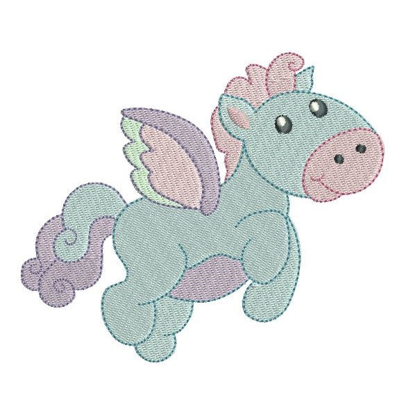 Sweet unicorn machine embroidery design by rosiedayembroidery.com