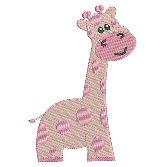 Baby giraffe machine embroidery design by rosiedayembroidery.com