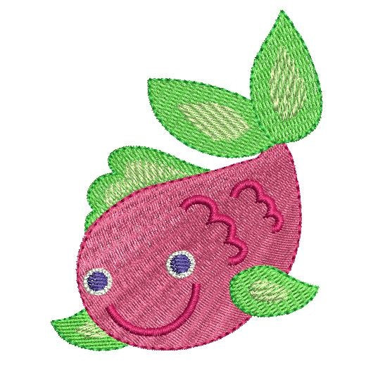 Cute fish machine embroidery design by rosiedayembroidery.com