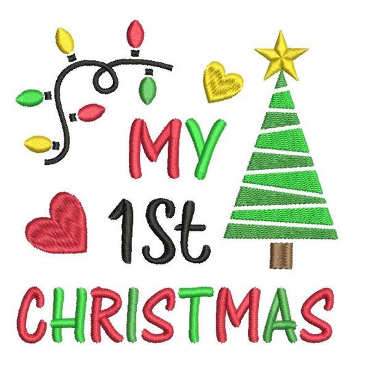My 1st Christmas machine embroidery design by rosiedayembroidery.com