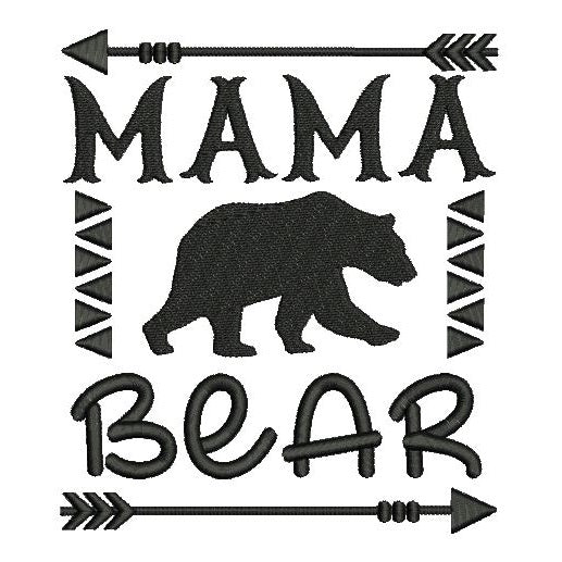 Mama bear machine embroidery design by rosiedayembroidery.com