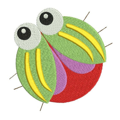 Cute bug machine embroidery design by rosiedayembroidery.com