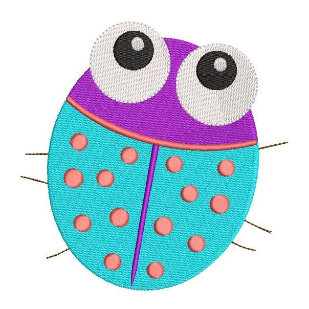 Cute bug machine embroidery design by rosiedayembroidery.com