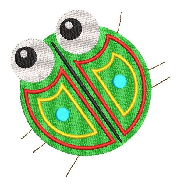 Cute bug machine embroidery design by rosiedayembroidery.com
