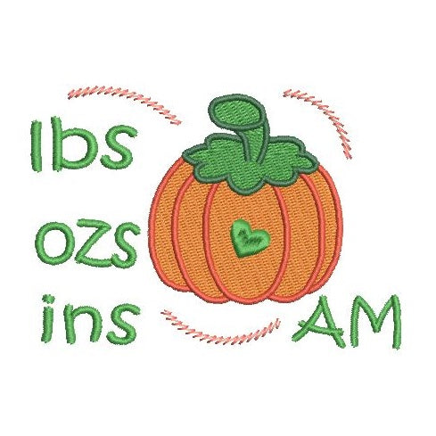 Baby birth announcement template machine embroidery design by rosiedayembroidery.com