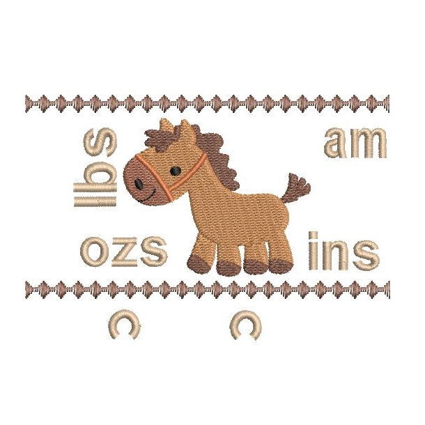 Baby birth announcement template machine embroidery design by rosiedayembroidery.com