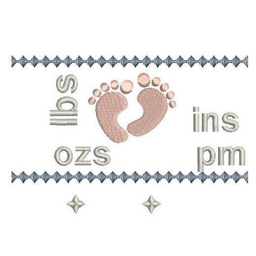 Baby Boy Feet Birth Announcement - Customised (F509-41)