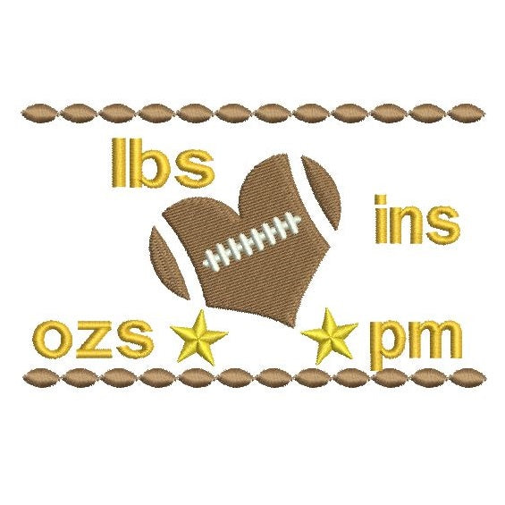 Baby birth announcement template machine embroidery design by rosiedayembroidery.com