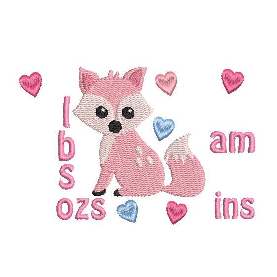 Baby birth announcement template machine embroidery design by rosiedayembroidery.com
