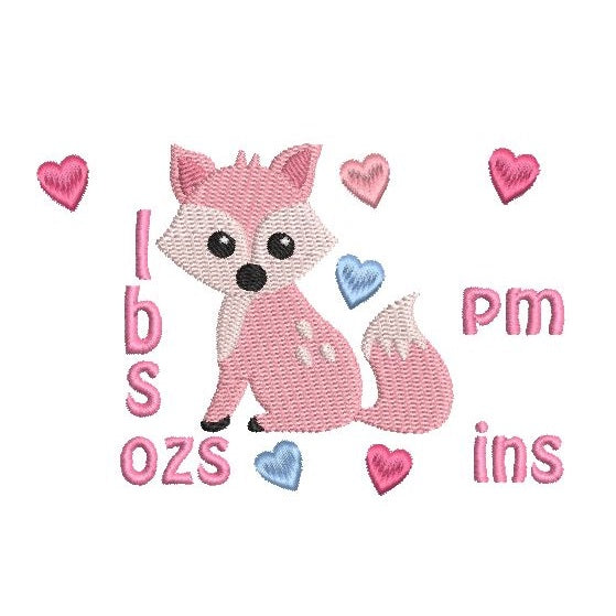 Baby birth announcement template machine embroidery design by rosiedayembroidery.com