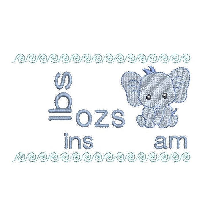 Baby birth announcement template machine embroidery design by rosiedayembroidery.com