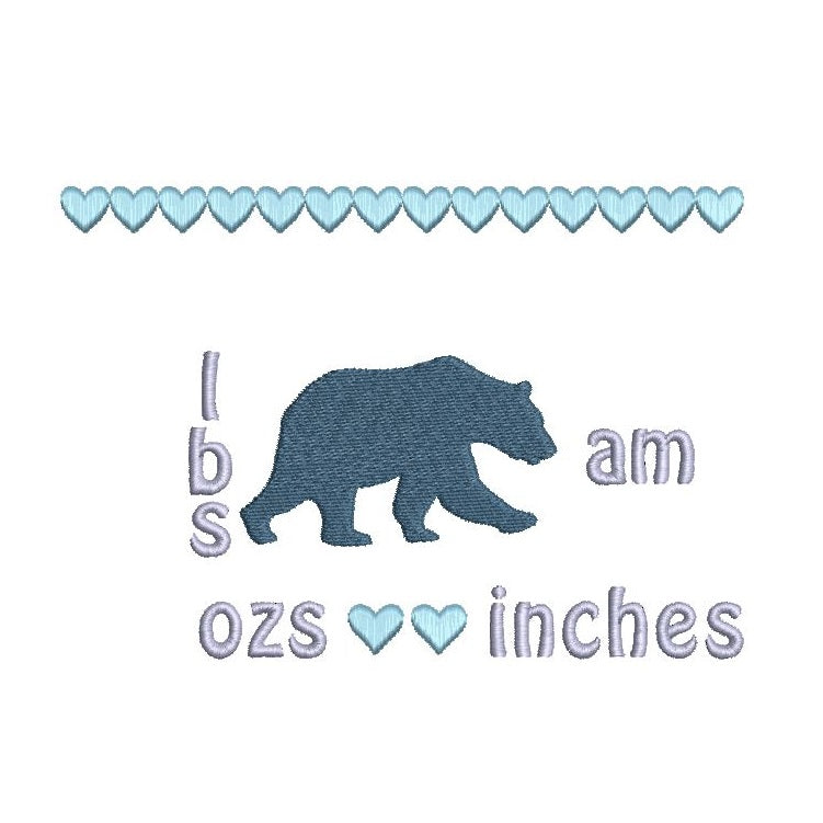 Baby birth announcement template by rosiedayembroidery.com