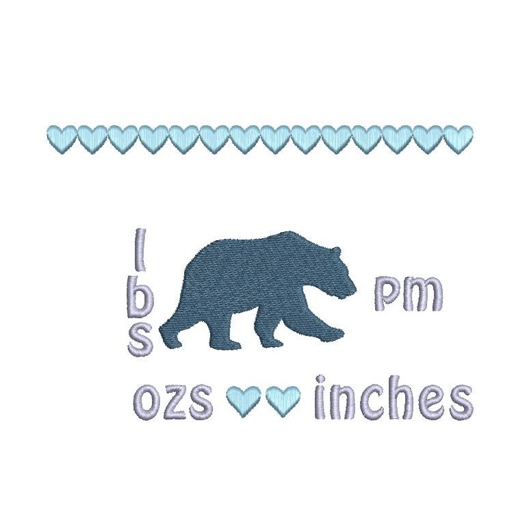 Baby birth announcement template by rosiedayembroidery.com