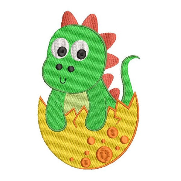 Cute baby dinosaur machine embroidery design by rosiedayembroidery.com