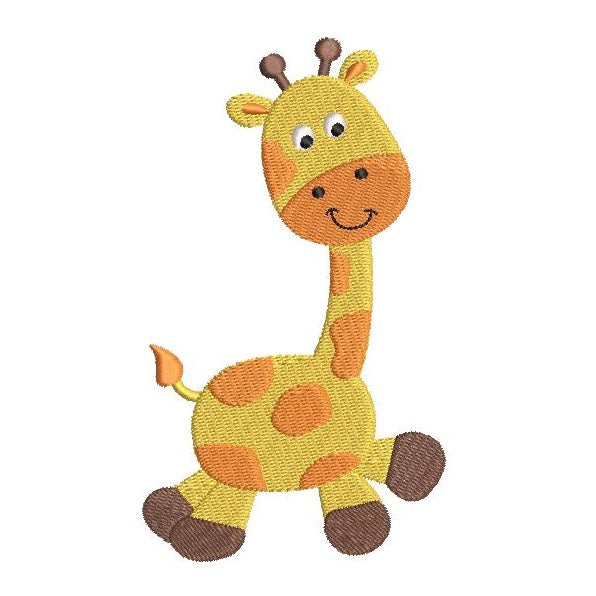 Cute giraffe machine embroidery design by rosiedayembroidery.com