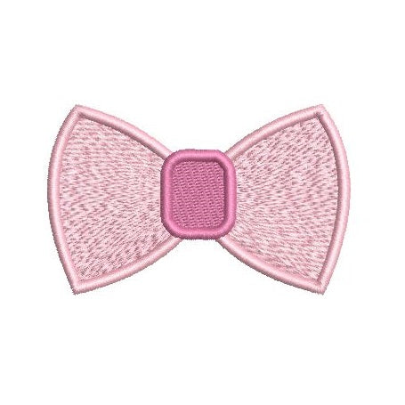 Mini fill stitch bow machine embroidery design by rosiedayembroidery.com