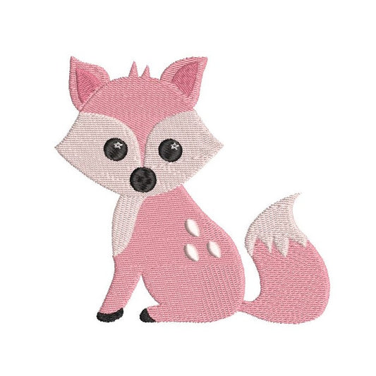 Mini fox machine embroidery design by rosiedayembroidery.com