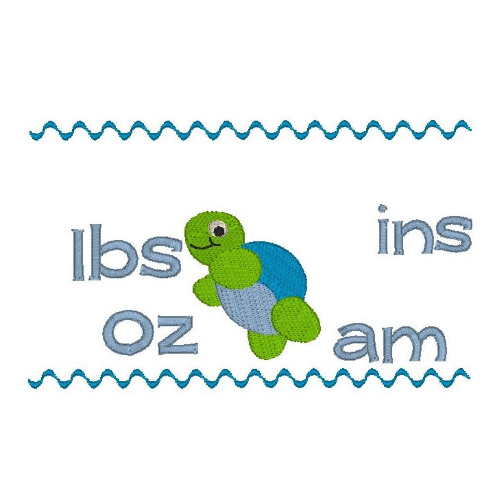 Baby birth announcement template machine embroidery design by rosiedayembroidery.com