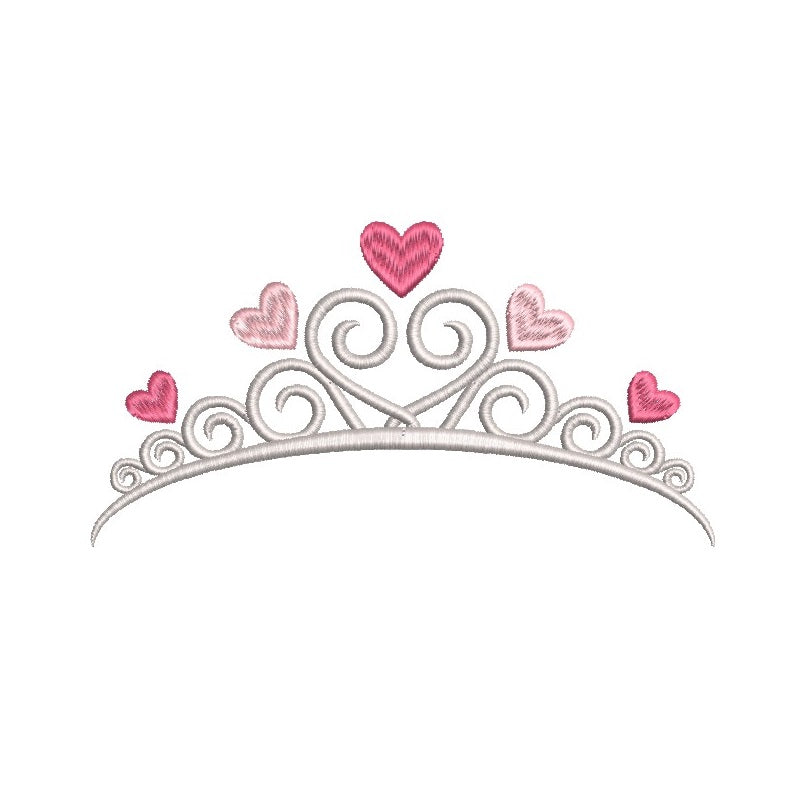 Princess crown machine embroidery design by rosiedayembroidery.com