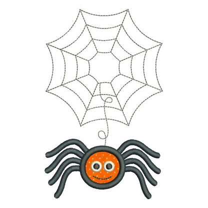 Halloween spider applique machine embroidery design by rosiedayembroidery.com