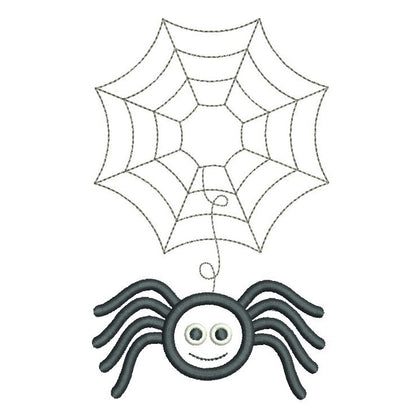 Halloween spider applique machine embroidery design by rosiedayembroidery.com