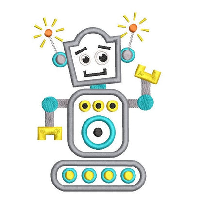Robot applique machine embroidery design by rosiedayembroidery.com