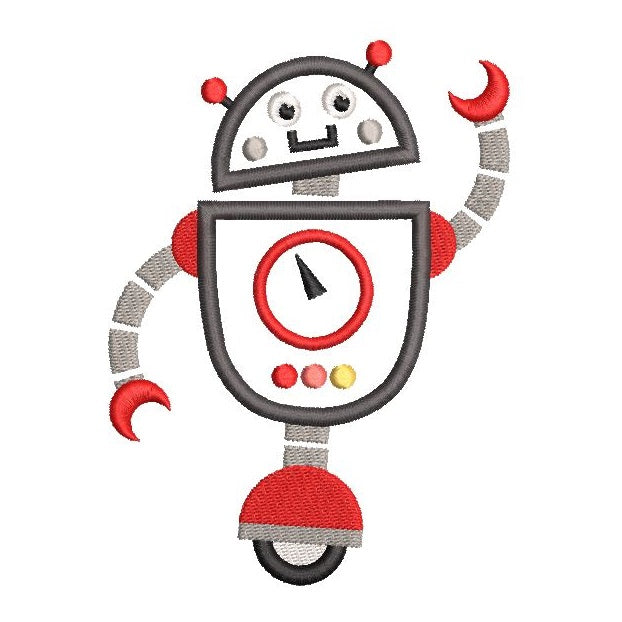 Robot applique machine embroidery design by rosiedayembroidery.com