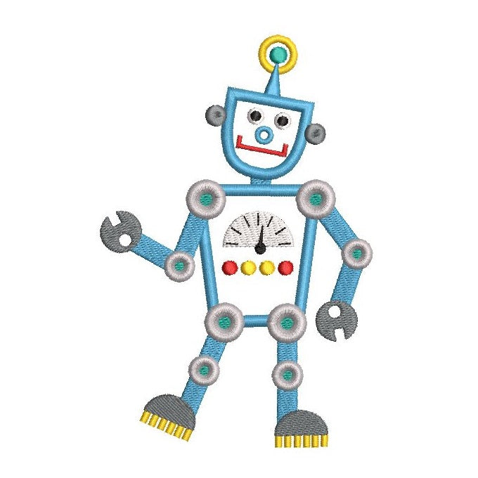 Robot applique machine embroidery design by rosiedayembroidery.com