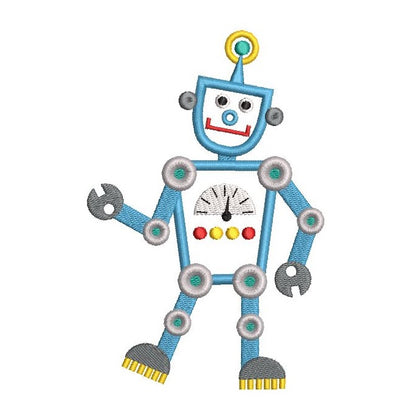 Robot applique machine embroidery design by rosiedayembroidery.com