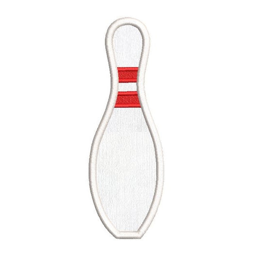 Bowling pin applique machine embroidery design by sweetstitchdesign.com