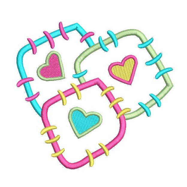 Patch applique machine embroidery design by rosiedayembroidery.com