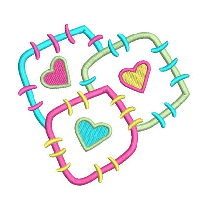 Patch applique machine embroidery design by rosiedayembroidery.com