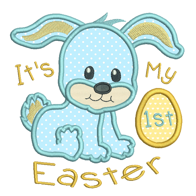 My 1st Easter applique machine embroidery design by rosiedayembroidery.com