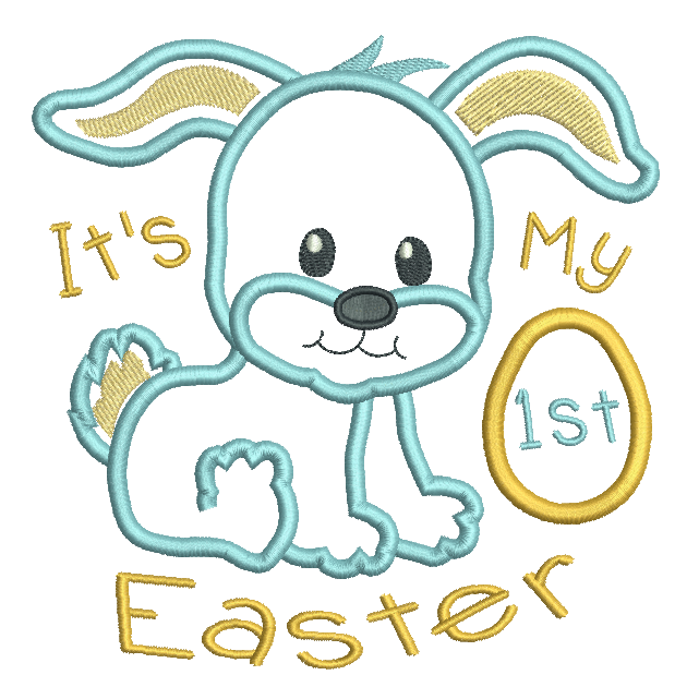 My 1st Easter applique machine embroidery design by rosiedayembroidery.com