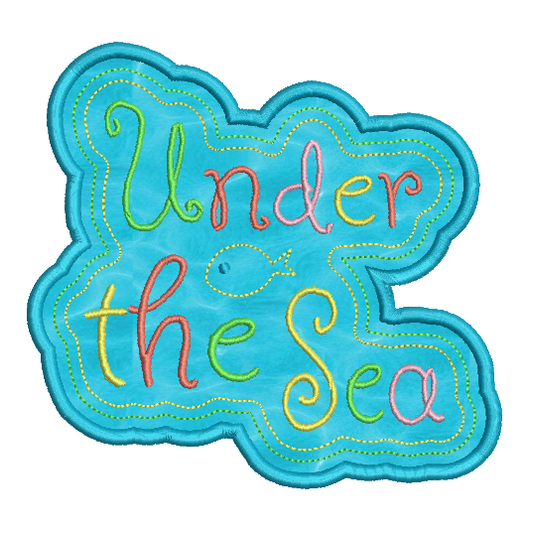 Under the sea applique machine embroidery design by rosiedayembroidery.com