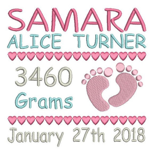 Baby Birth Announcement - Template (FTKG509-5)
