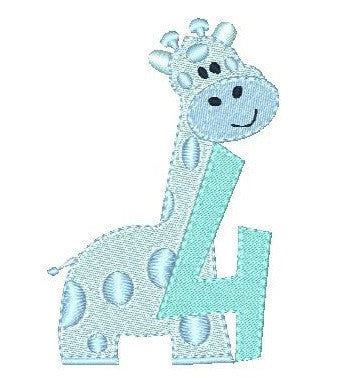 Baby giraffe machine embroidery design by rosiedayembroidery.com