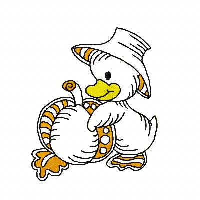 Baby duck machine embroidery design by embroiderytree.com