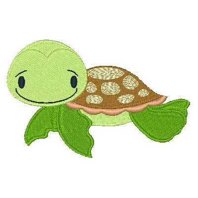 Turtle machine embroidery design by embroiderytree.com