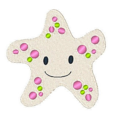 Starfish machine embroidery design by embroiderytree.com