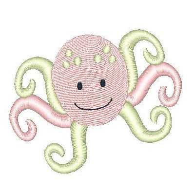 Octopus machine embroidery design by embroiderytree.com