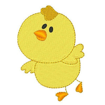 Big head chick machine embroidery design by embroiderytree.com