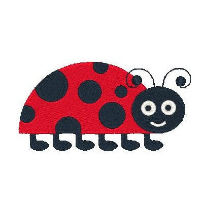Ladybug machine embroidery design by embroiderytree.com